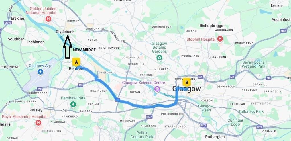 Glasgow Apartment Close To The Airport Ренфрю Екстериор снимка
